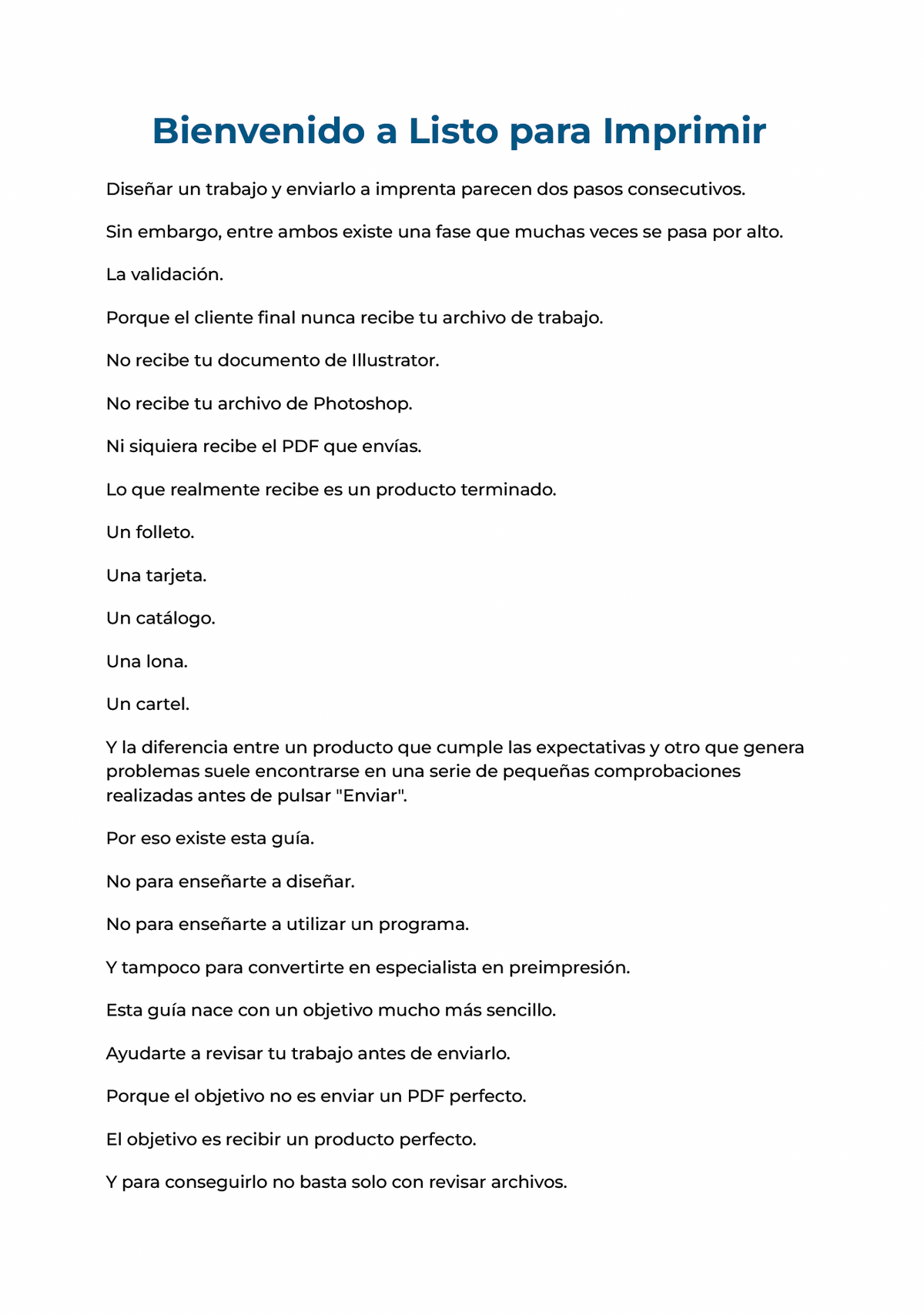 Listo para Imprimir.