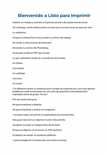 Listo para Imprimir.