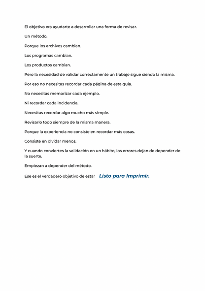 Listo para Imprimir.